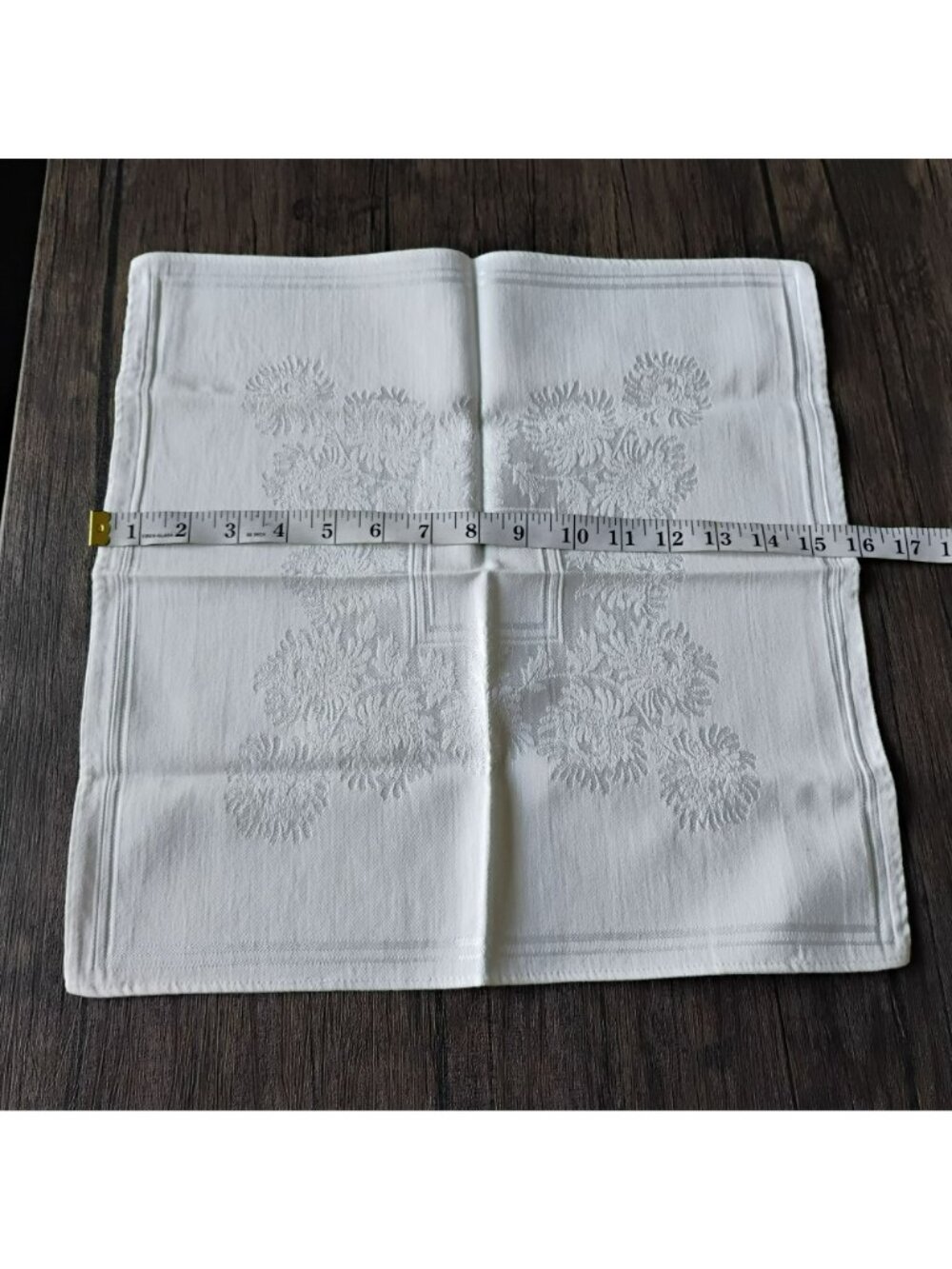 Vintage Kemp & Beatley White Damask Napkins Set Of 2 Cotton blend Czech Republic - Picture 6 of 6